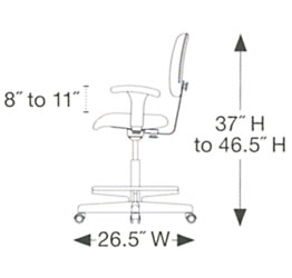 Task Chair Dimentions