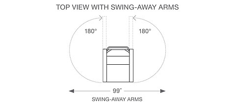 Concord Top View with Swing-Away Arms