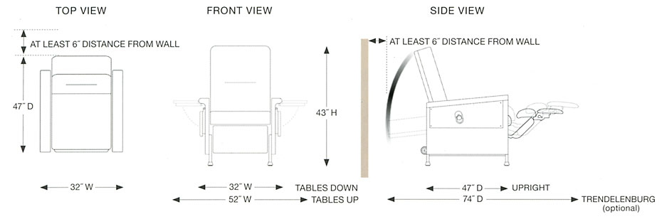 Champion Chair 85 Series Space Requirements