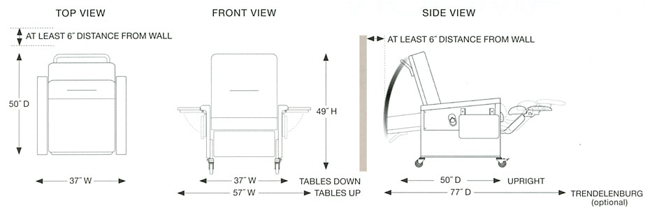 Champion Chair  86 Series Space Requirements