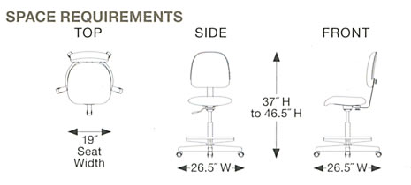 Task Chair Space Requirements