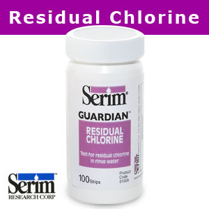 SERIM   GUARDIAN™  RESIDUAL CHLORINE  TEST STRIPS 